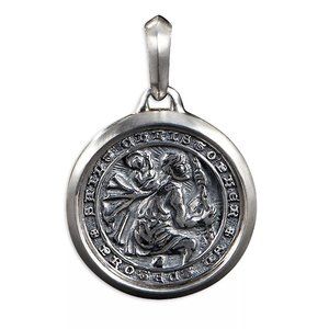 $375 David Yurman St. Christopher Amulet in Sterling Silver 925 - 34.5mm